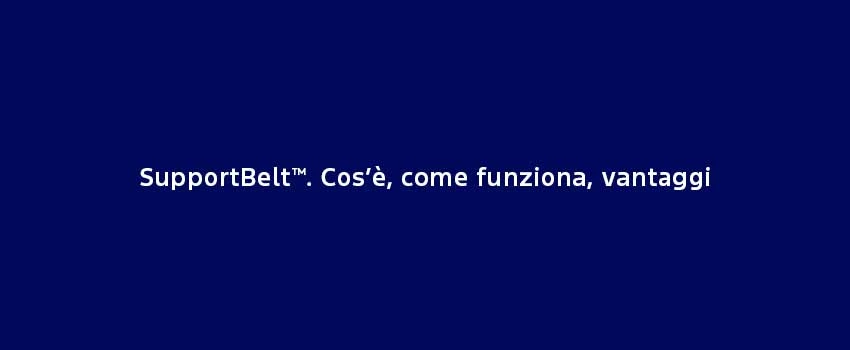 Supportbelt Cose Come Funziona Vantaggi