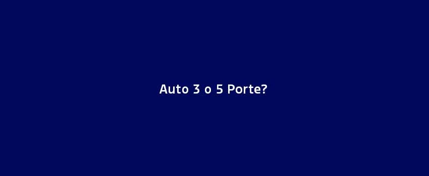 Auto 3 O 5 Porte