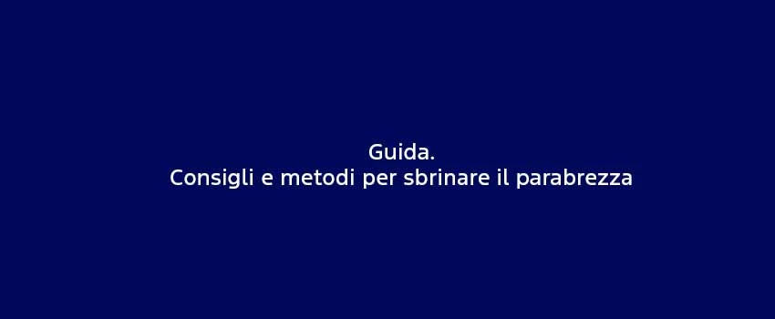 Guida. Consigli E Metodi Per Sbrinare Il Parabrezza
